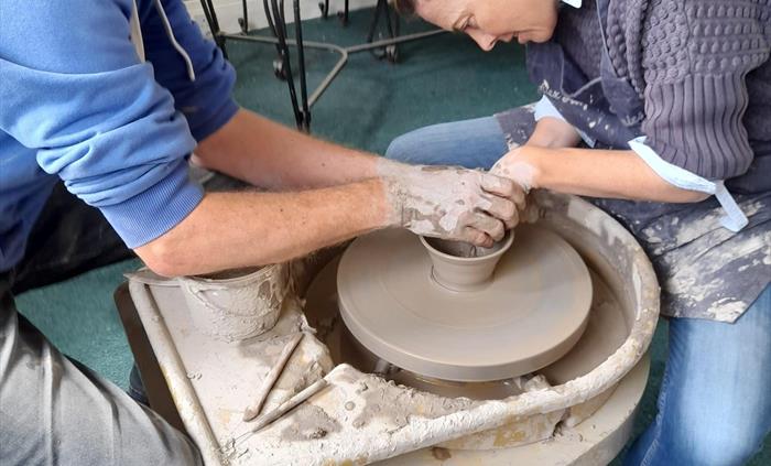 Enjoy a wonderful day out at our beautiful pottery school come on your own to enjoy the wellbeing or a family, friends and or inspiring holiday sessio